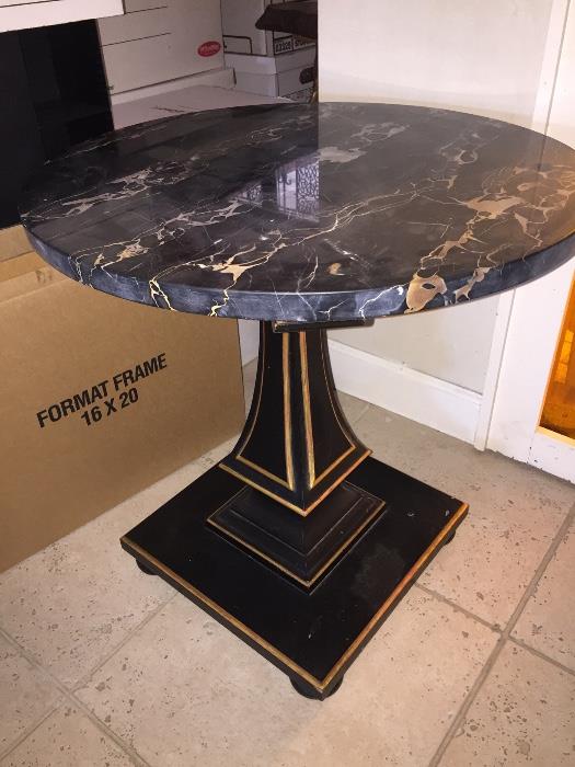 Vintage marble top side table