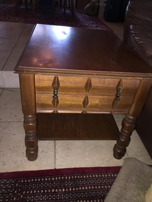 Ethan Allen wood side table