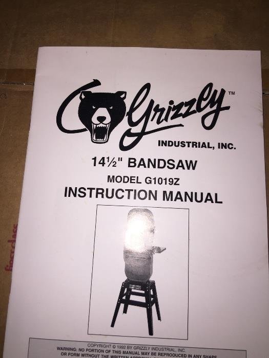 New in Box Grizzly Bandsaw