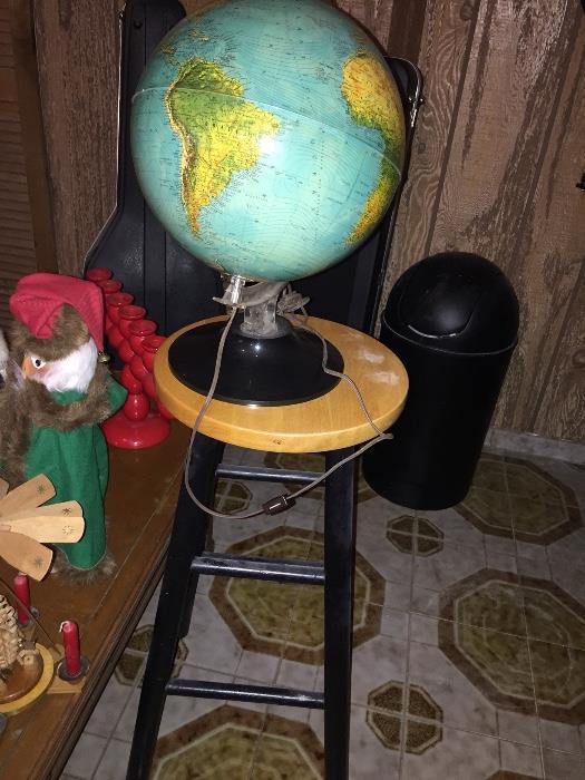 Globe Light on Stool