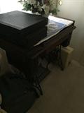 Antique treadle sewing machine