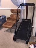 Treadmill, leather chair and otto