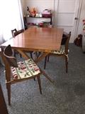 Vintage table and four chairs