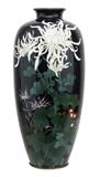 Japanese Cloisonne Vase w/ Silver Wire