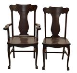 7 Pc. Vintage Mahogany Chair Set w/ Armchair