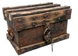 Antique Strong Box w/ Lock & Key