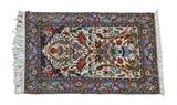Persian Silk Rug w / Floral & Butterfly Pattern