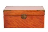 Vintage Wooden Box w/ Burl Wood Top