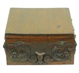 Antique Carved Wood Side Box