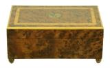 Antique Swiss Banded Inlay Burl Wood Box