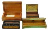4 Pc. Vintage Decorative Wood & Metal Box Lot