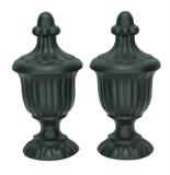 2 Pc. Cast Iron Decorative Urn Lot