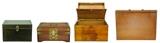 4 Pc. Vintage Decorative Wood Box Lot w/ Asian