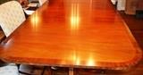 Hickory Chair banquet table, mahogany, shown with one leaf (one more leaf available, no table pads)