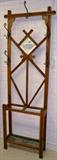 Antique oak hall tree and hat rack