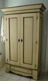 Painted Swedish style wardrobe by Decorative Craft - item does not break down - dolly available on premises for removal (item very heavy)