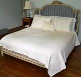 Beautiful painted Queen size French bed - comes with custom mattress