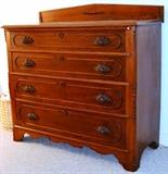 Walnut cottage chest, ca.1860