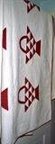 White and red basket quilt 1940's