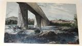 Colored lithograph James River bridge