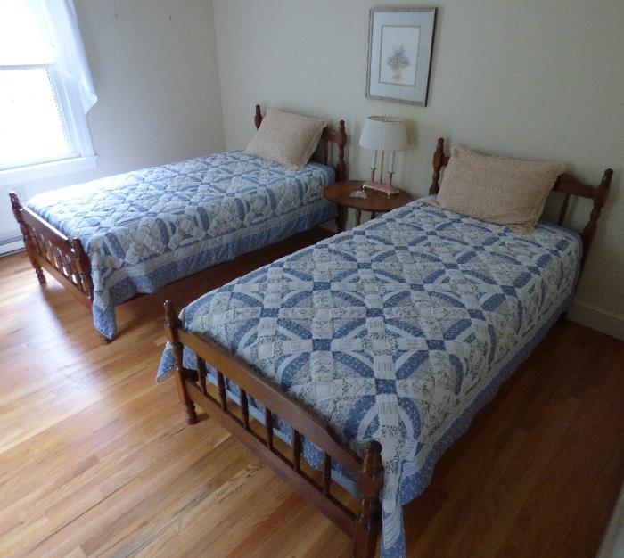 Twin Maple beds with Maid In Maine mattresses, Biddeford, Maine