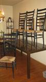 Italian Supperleggera(super light) Rush Seat Ladderback Chairs: Gio Ponte Style