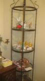 Pair of Iron Shelves for display. Vintage Stereo needs working repair.
