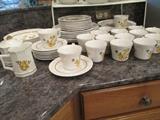 Mikasa Terra Stone Dishes Service for 8 with serving pcs. and creamer & sugar
