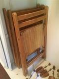Wood folding chairs and shoe forms