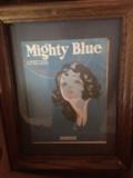 Mighty Blue.  Vintage framed songbook