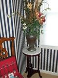 Marble top plant stand