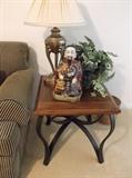 Wrought iron base side table