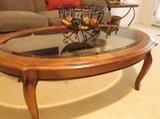 Glass top coffee table