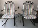 Pair of wrought iron rockers