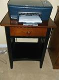 HP copier on Ethan Allen side table