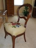 Needlepoint balloon back chair