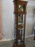 Grandfather style clock w/display shelves