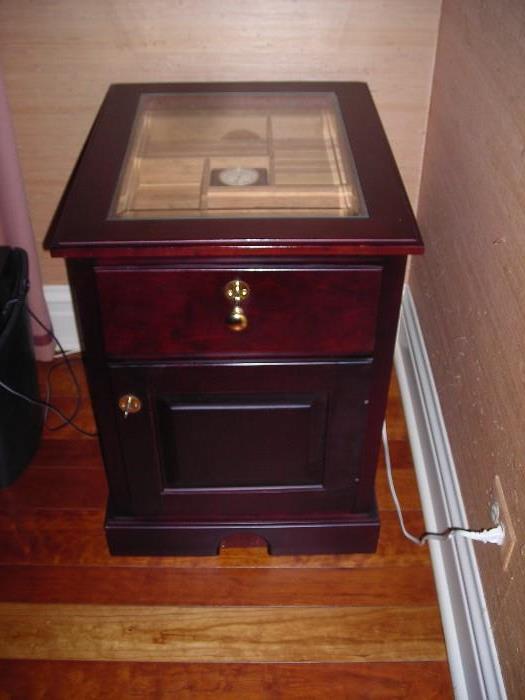 Nice cabinet with display case on top