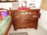 vintage walnut 3 drawer chest