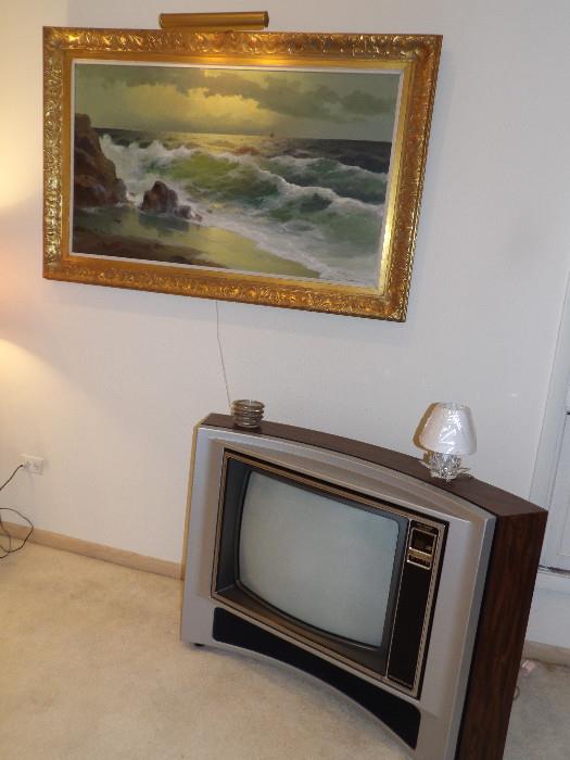 Framed Artwork, Zenith Space Command Curved Console TV