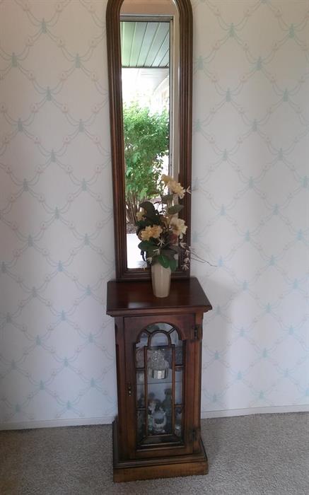 hall cabinet with mirror