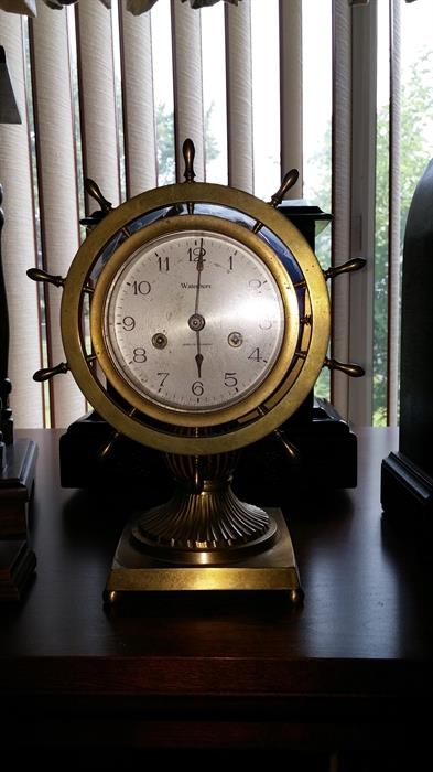 brass nautical clock