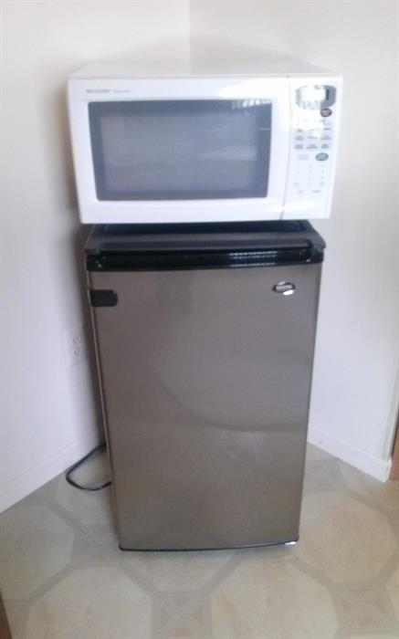 Mini refrigerator and mircrowave