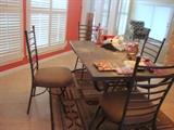 Slate Top Dining Table and Chairs