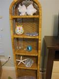 Wicker Display Shelf, Nautical Decor