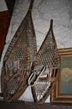 LARGE SET OF WOOD SNOW SHOES (NOT SMALL SET IS FOR SALE)