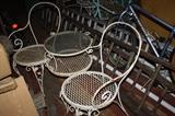 WROUGHT IRON GOSSIP CHAIR SET