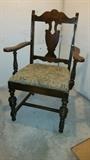 Captains Mahogany Chair 1/6 cloth covered chairs with Dayton's Company Dining Room Set