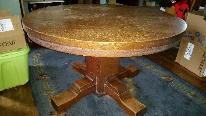 This is a piece from the Strauss Family of Strauss Skate and Bicycle Fame.  Solid Oak.  Worth refinishing.  Wish I had the time and space to take with me...