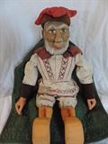 DISPLACED ESTONIAN REFUGEE CARVED PUPPET 1949